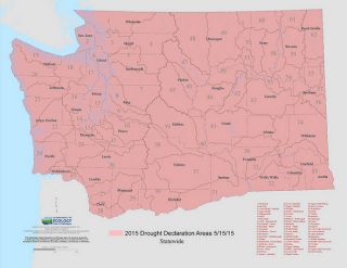 Washington State drought declaration areas